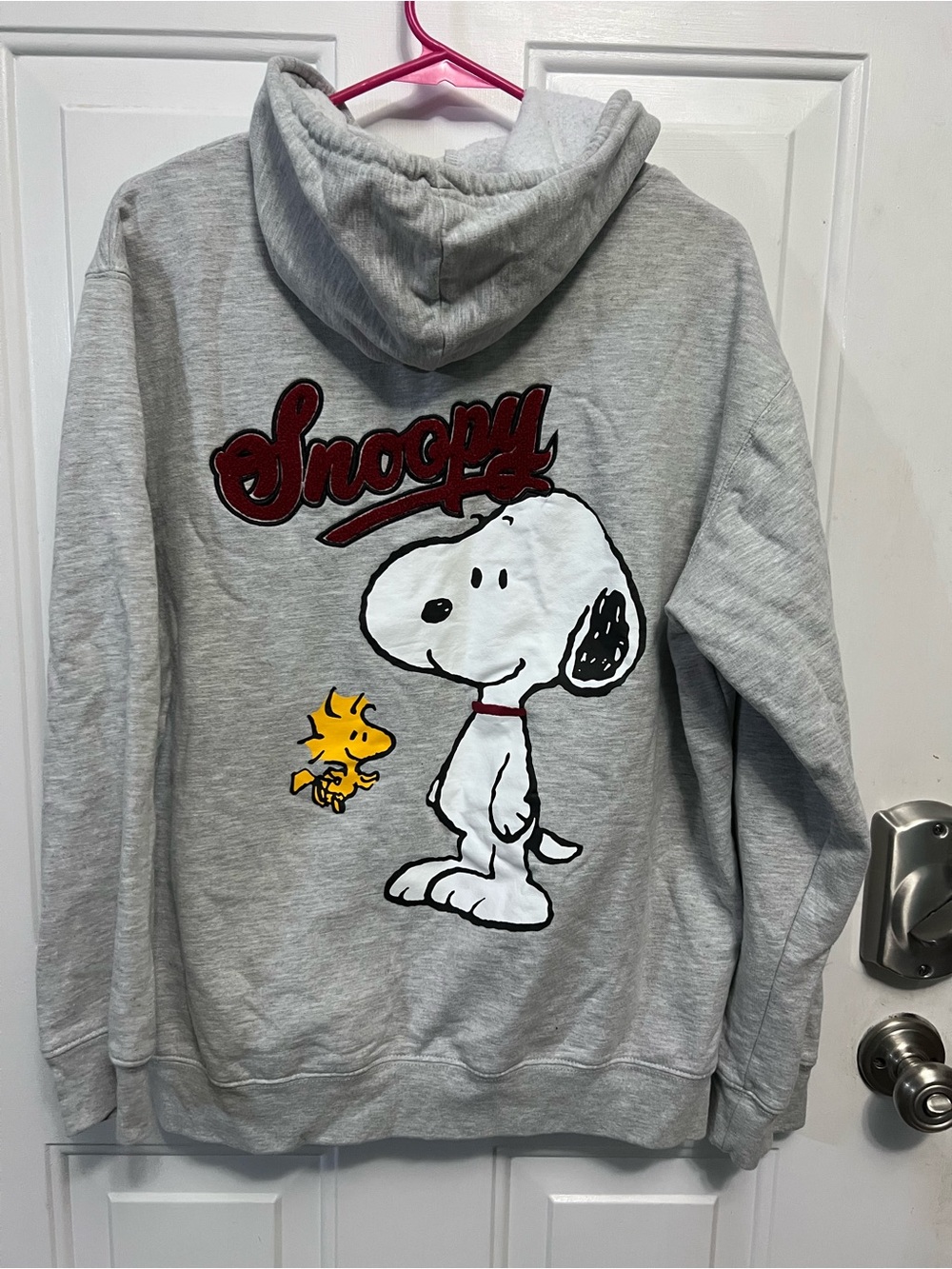 Peanuts Snoopy Hoodie XXL 20 Gray 2025 Freeze Woodstock 50 Back Graphic - Picture 4 of 6